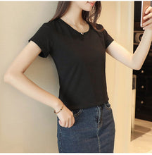 summer T Shirt Women Cotton Elastic Basic T shirts femme Casual tshirt ladies Short Sleeve Top tee T-shirt Women plus size 2018